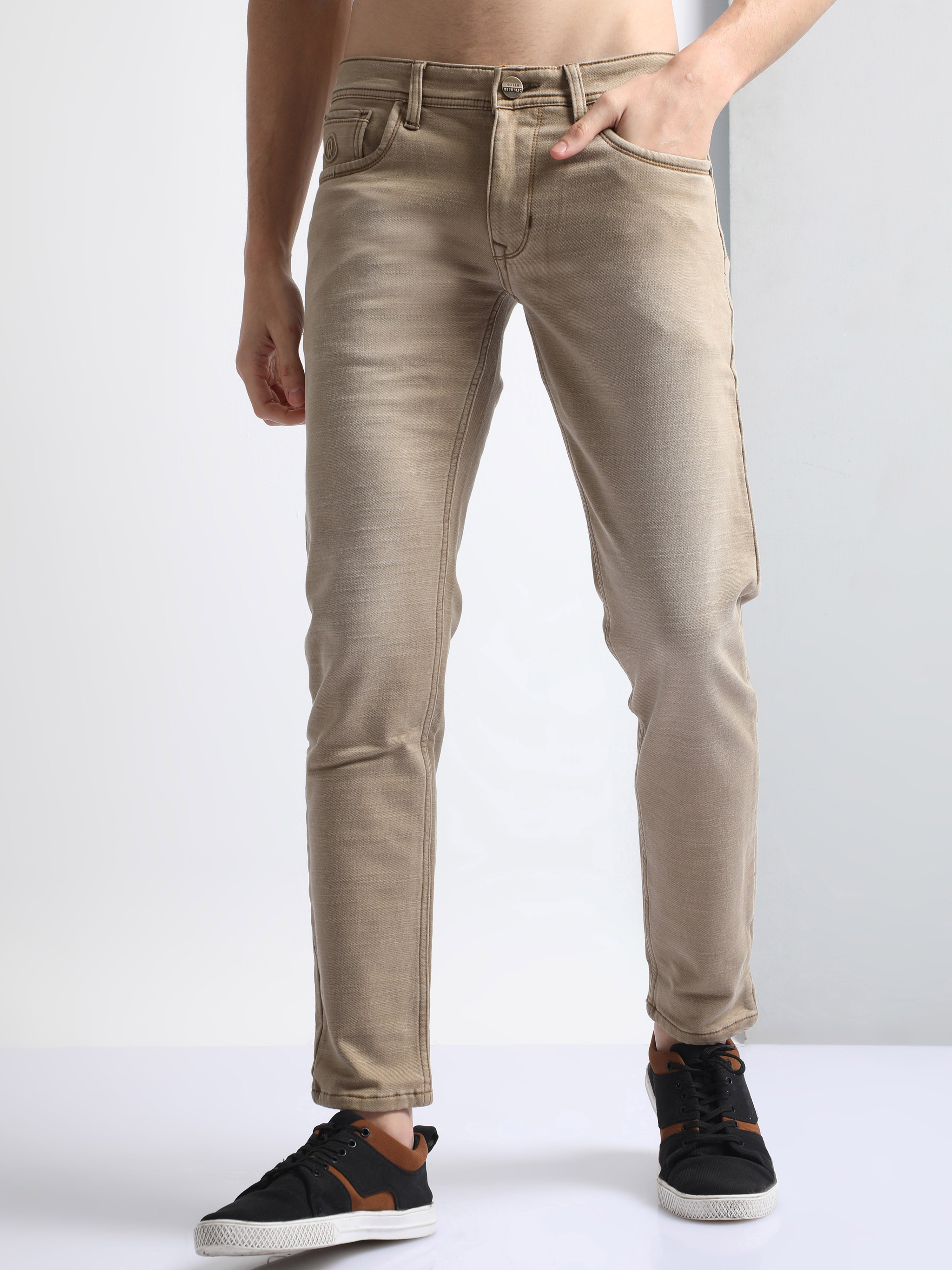 Express Men | Slim Rust Colored Hyper Stretch Jeans in Marrakesh | Express  Style Trial